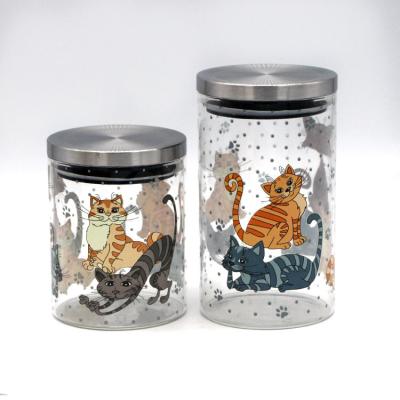 China Sustainable High Borosilicate Glass Storage Jar With Metal Lid for sale