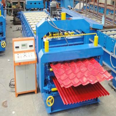 China Building Material Shops Portable Metal Roofing Double Layer Steel Step Tile Corrugated Panel Sheet Roll Standing Seam Forming Machine Price for sale