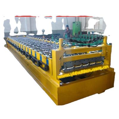 China Construction worksÂ   Pre Cutter Piece Roof Corrugated Sheet Machine Color Coating Cold Rolling Roof Strips Machine for sale