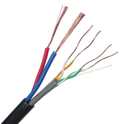 China PE Guaranteed Quality Lan Cable 0.43 twisted pair four oxygen-free copper outdoor with two power lines multiple cable for sale