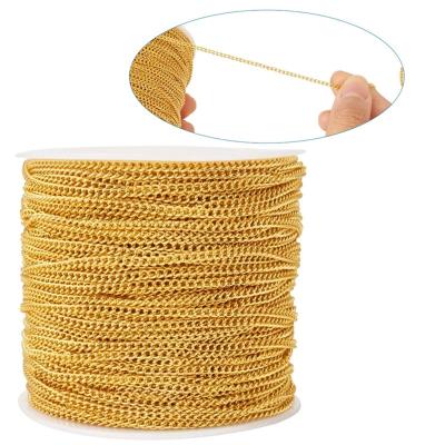 China Wholesale Jewelry Decoration 1.2mm Diameter Iron Gold Twist Chain High Quality Plastic for sale