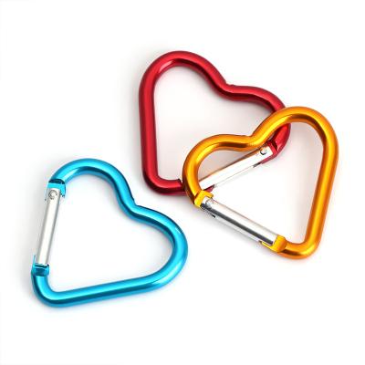 China General Industry Promotional Gift Like Hearted Shaped 45mm Bag Carabiner Hook for sale