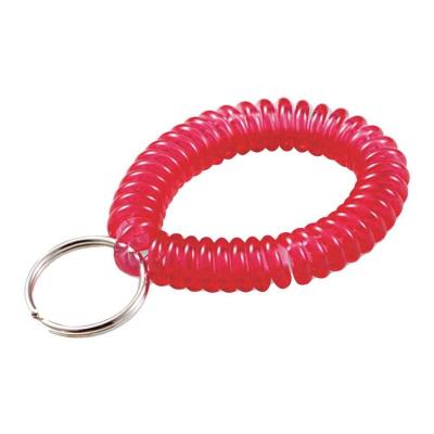 China For Key Chains Mix Elastic Stretch Plastic Stretch Wristband Coil Color Coil Bracelet Spiral Key Ring for sale