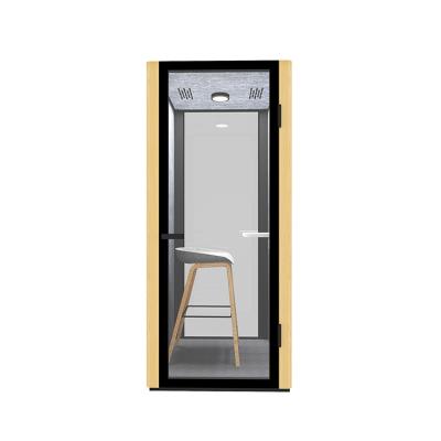 China Highly demoutable soundproof acoustic cell phone booth office pod with phone charger for study phone booth for sale