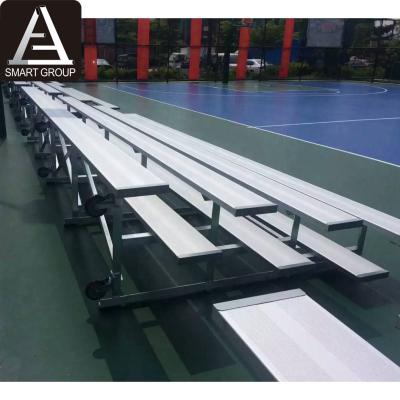 China 6061-T6 Aluminum Alloy 4 Tiers 19' Soccer Basketball Bleachers Tilt And Roll Movable Bleachers Aluminum Bleachers for sale