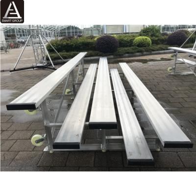 China Aluminum alloy 6061-T6 15ft tip and roll 3 tier outdoor aluminum mobile stand bench for sale for sale