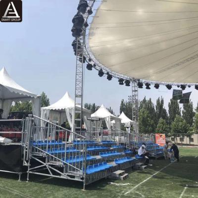 China Basketball Sports/Playground/Event Soccer Events Seating System With Large Outdoor Tent Canopy Grandstand Stands Steel Grandstand for sale