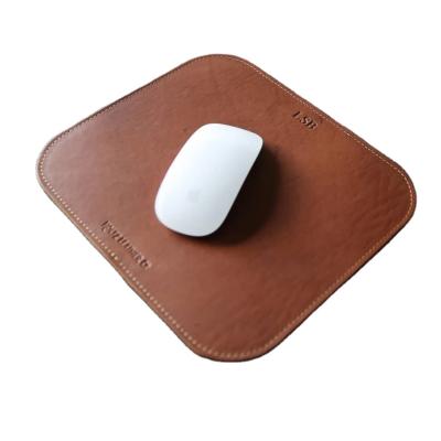 China 2022 anti-slip personalized mouse pad office computer protection gift business genuine leather business office pad for sale