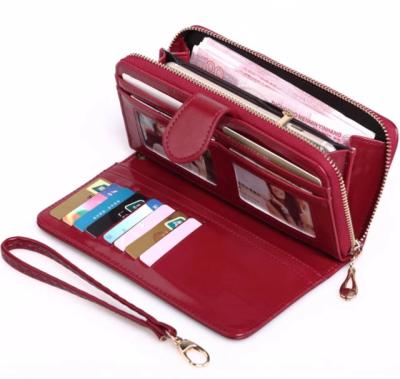 China wholesale 2021 raincoatlatest fashion drop shipping ladies card wallet leather women long zipper mobile phone clutch wax female purse for sale