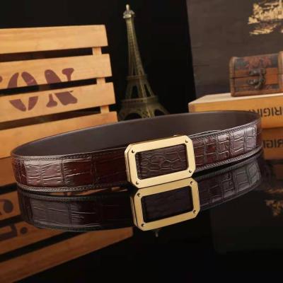 China Genuine Crocodile Skin Belt A Grade Quality Guaranteed Genuine Crocodile Skin Mens Crocodile Belt Designer Leather Belts for sale