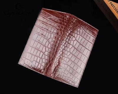 China Hot Selling Fashion Popular Classic Crocodile Skin Leather Wallet Classic Luxury Crocodile Peel Genuine Leather With Card Wallet Men High Quality Leather for sale