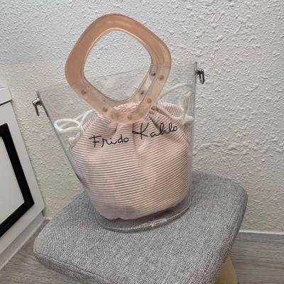 China Lady Amazing Quality Handbags Beach Bag Mesh Beach Tote Bag Leather Fringe Handbag Manufacturer 2 in 1 Women PVC Plain Plain NC; GUA for sale