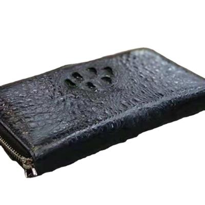 China High Quality Fashion Top Selling Men Ladies Slim Zipper Crocodile Skin Leather Wallet With Coin Silver Clips 2020 for sale