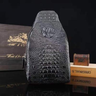 China High Grade Genuine Genuine Crocodile Head Genuine Leather Men Chest Wallet Bag Purse Genuine Leather Cross - Body Chest Bag for sale