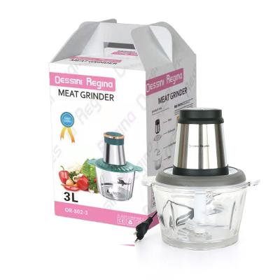 China 3L Electric Car Food Processor Mixer Kitchen Chopper Meat Appliances And Onion Vegetable Grinder For Meat Grinder Radio for sale