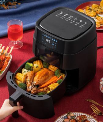 China Wholesale Deep Healthy Electric Deep Fryer 5.5l 3.5l Digital Air Fryer Cheap Smart Air Fryer Power 2000w Heat Protection Function for sale