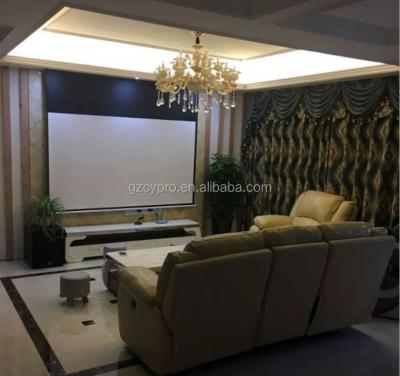 China Easy Assemble 300 Inch Projector Screen Movie Projector Fabric Motorized Screen Wholesale Price for sale