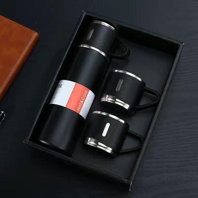 China Business Modern Design Portable Stainless Steel Thermos Vacuum Flask Gift Set On Sale for sale