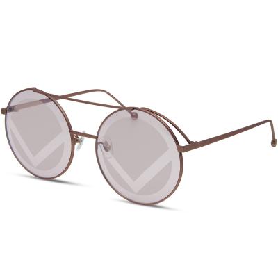 China 2021 fashion style eoome hot selling brand sunglasses 2021 fashion women high quality round oversized metal sunglasses for sale