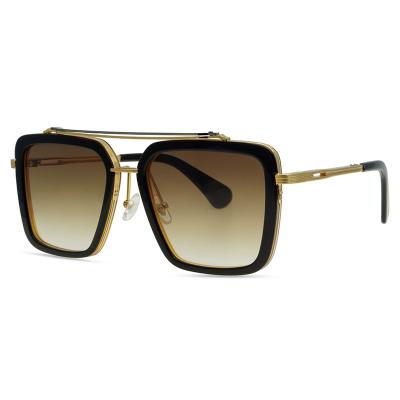 China European And American Glass Square Fashion Rectangle Sunglasses Brand Sunglasses for sale