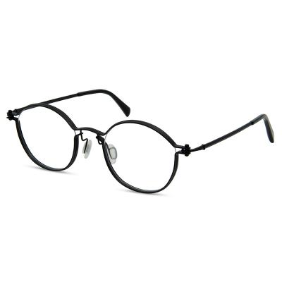 China Glass unisex vintage wind optical frames wholesale high quality unisex glasses shape metal optical sights for sale