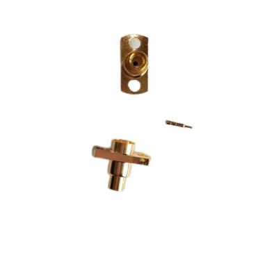 China Brass SMP 2 Hole Flange Type Solder Male Connector For RG402 Cable for sale