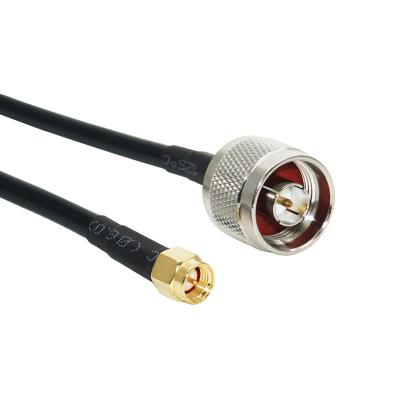 China Top Grade RF Coaxial Signal Transmission Cables LMR200 N Male Crimp To Male SMA Crimp Cable Assembly for sale