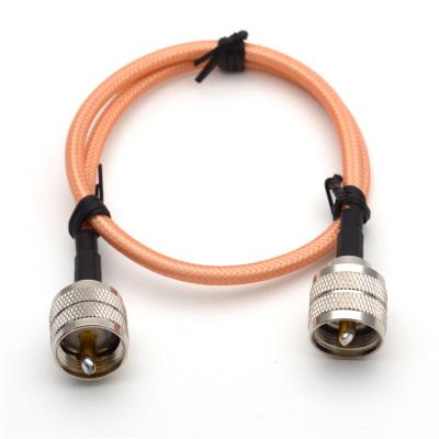 China Signal transmission extension cable UHF pl259 male to male connector with RG142 antenna cable 50 feet for sale