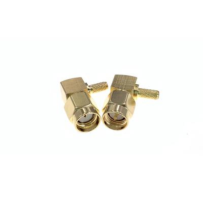 China Brass China Manufacture SMA Male Connector Right Angle For RG147 Cable for sale