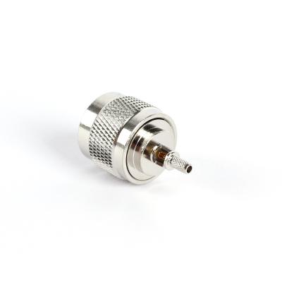 China 50ohm Electrical Waterproof Male RF Wire RG316 RG174 Cable Crimp N Plug RF Coaxial Straight Connector for sale