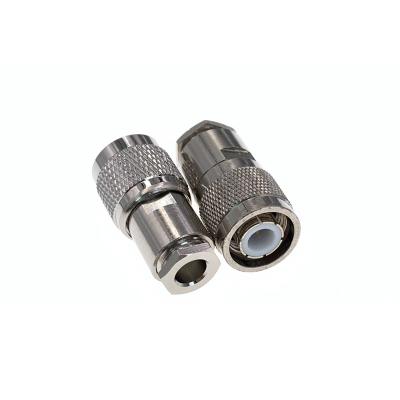 China RF Factory Price TNC RF Connector Male Flange For RG58 LMR195 50ohm TNC Cable Nickel Plating Straight Plug for sale