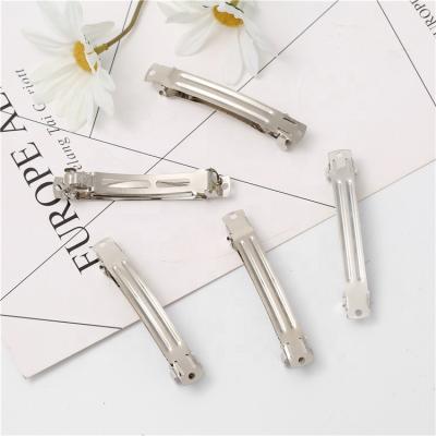 China Hair accessories Korean version of 7.8CM simple metal DIY clip fashion French women's hair clip accessories wholesale for sale