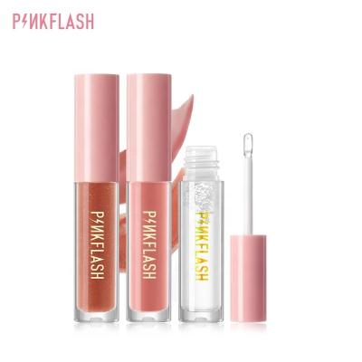 China Wholesale PINKFLASH PF-L02 Waterproof Clear Lip Gloss Lip Oil Lip Gloss Pink Lip Gloss Set for sale