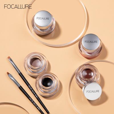 China FOCALLURE waterproof FA135 2 in 1 waterproof eyeliner and eyebrow pomade with brush for eye makeup for sale