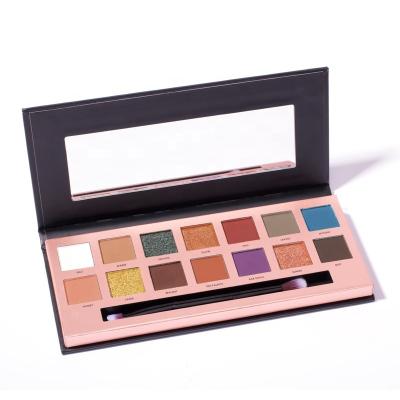 China FOCALLURE FA49 waterproof eyeshadows wholesale 14 colors eye shadow palette big size with mirror for sale