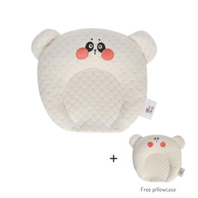 China Anti-static blush 100% natural latex animal head sleeping bear shape flat pillow anti baby pillow natural animal for sale