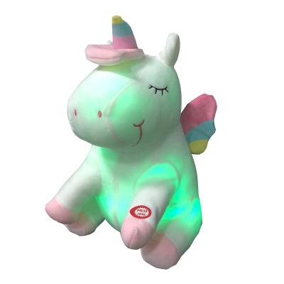 China Cute Gift LED Rainbow Unicorn Luminous Doll Plush Toy Kids Birthday Gift for sale