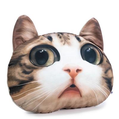 China plush toy no MOQ ship in 24h cute plush toy cat pillow simulation plush toy with 3d cushion for sale