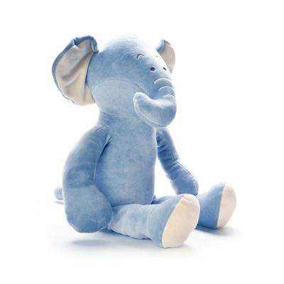 China New Eco-friendly Organic Blue Elephant Stimulation Plush Doll Baby Sleeping Toys for sale