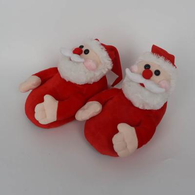 China Fashion Trend Manufacturers Custom Christmas Santa Claus Plush Slippers Autumn And Winter Warm Slippers for sale