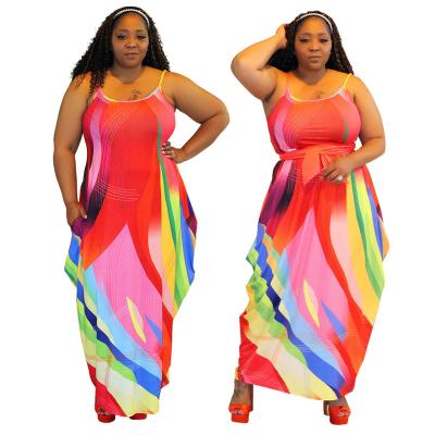 China Red Plus Size Maxi Summer Long Woman Fashionable New Style Breathable Clothes Dress for sale