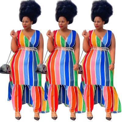 China Women's Breathable Oversized V-Neck Dress XXXXL Street Summer Colorful Short Sleeve Maxi Dress for sale