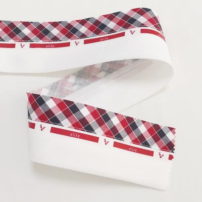 China Other Logo Silicone Belt Lining Custom Non-slip Plaid Yarn-Dyed Cloth Belt for sale