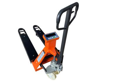 China De Hydraulische Pallet Jack With Weight Scale van het vorkheftruckKoolstofstaal Te koop