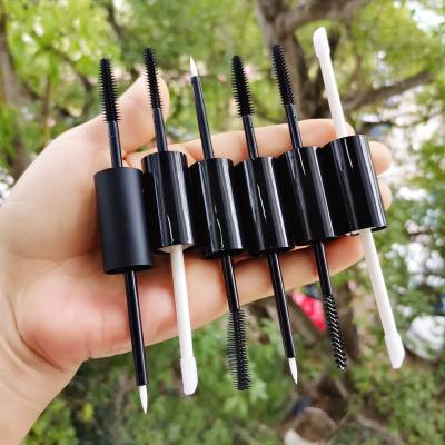 China Factory Price Eco-friendly 2 in 1 Eyelash 12ml Bright Black Round Double Head Eyelash Growth Tube Liquid Empty Mascara Tube Packaging Material for sale