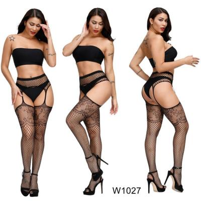 China Anti-embolism Women's Fishing Net Stockings Stockings Nylon Net Thigh Highs Garter Stockings for sale