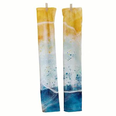 China Breathable Pattern Printed Slim Arm Sleeves Design Sublimated Custom Arm Sleeves Sublimation Arm Sleeves for sale