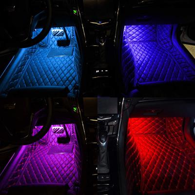 China DC12V LANDSCAPE Dash Auto USB 4 Charger Strips DIY Music Mode APP Waterproof Light Control Car Decoration Interior Smart LED Strip Lights for sale