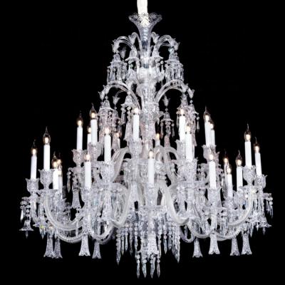 China Modern Hotel Lobby Church Lighting K9 Crystal Luxury Classic Villa Lighting Baccarat Chandelier Hanging Ceiling Lamp Pendant for sale