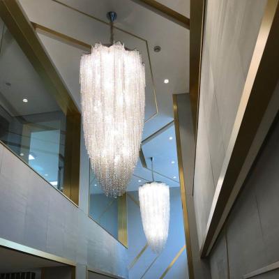 China Modern Led Glass Pendant Light Designer Transparent Art Deco Luxury Crystal Living Room Lamp OEM ODM Modern Custom Size for sale